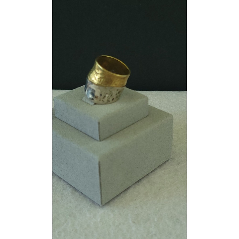 SILPADA Rain or Shine Ring R3134 Sterling Silver Brass Hammered Size 7 -- 8g - Picture 6 of 8